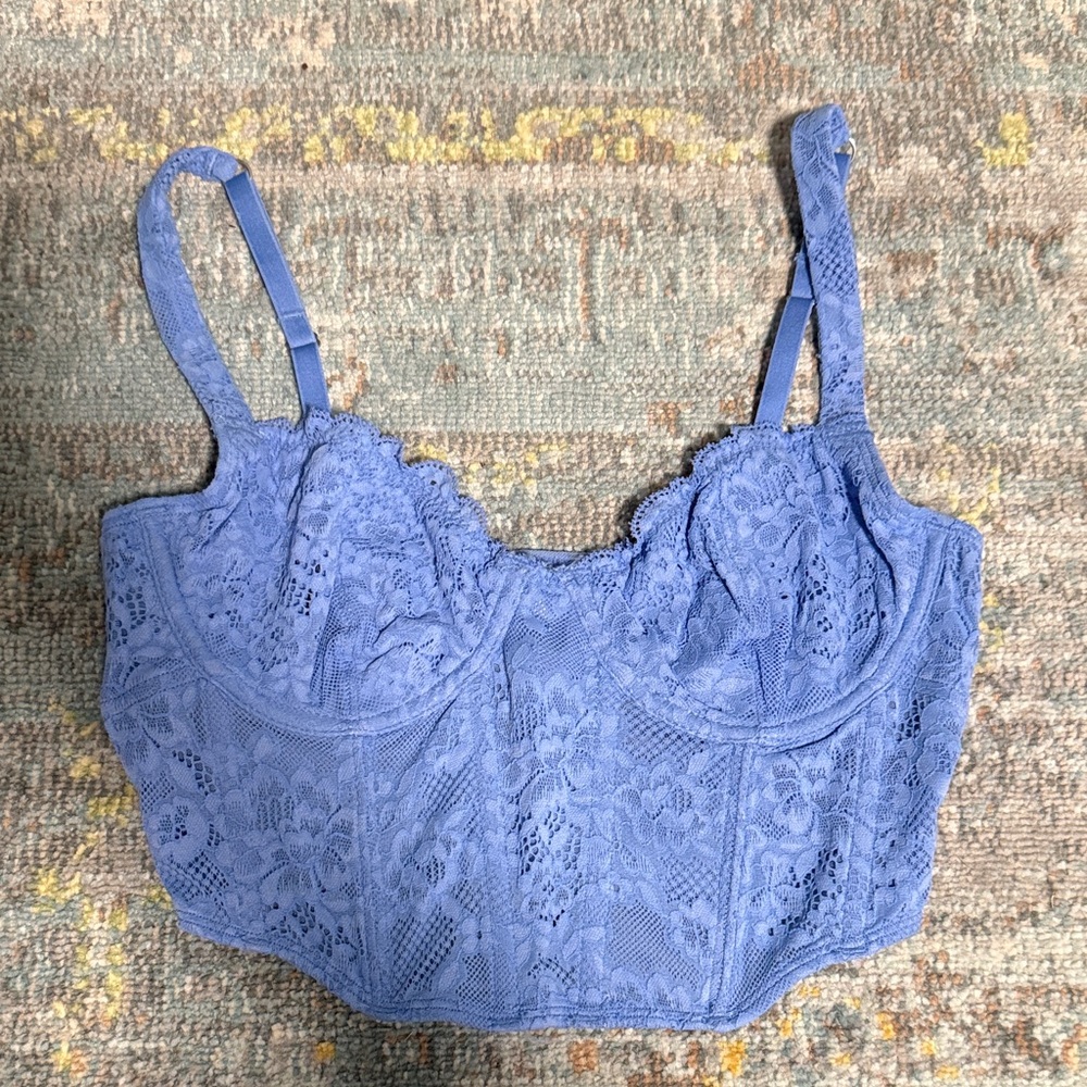 Gilly Hicks - Lace Corset in Blue